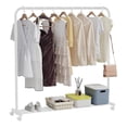 thumbnail image 4 of Perchero Móvil Organizador Para Ropa Practiksa Rack Con Zapatera Ruedas Giratorias Color Blanco, 4 of 6