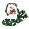 thumbnail image 2 of Odeerbi Christmas Pajamas for Family Holiday Long Sleeve Family Christmas Pajamas Matching Sets Toddler Parent Child Printed Loungewear Set Two-Piece Sleepwear Xmas PJs Set Green, 2 of 4