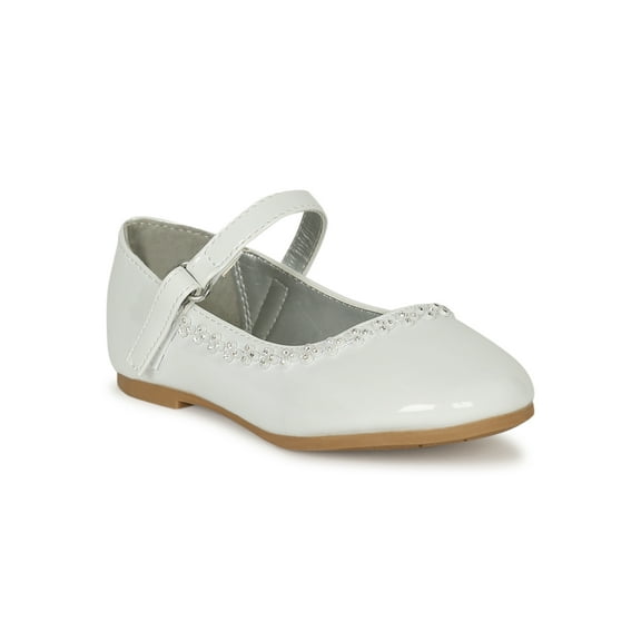 Little/Big Girls Round Toe Rhinestone Mary Jane Rhinestone Ballet Flat 19742