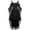 Black, variant on Women's Dresses,Ladies Gothic Style Oversized Sleeves Irregular Splicing Halloween Witch Suspender Straps Zip Ties Jumpsuit Long Skirt Black M