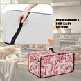 thumbnail image 6 of ZIATUBLES Convection Toaster Oven Cover Dust-proof Appliance Cover Case for Kitchen Medium Size Protector Storage Bag with Side Pocket, 20.5" x 16.5" x 10", Hummingbird Peach Blossom, 6 of 8