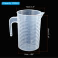 thumbnail image 2 of Unique Bargains Plastic Liquid Measuring Cup Double-Sided Graduations Clear White 2000ml, 2 of 5