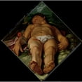 thumbnail image 2 of Hendrick Goltzius 12x12 Gold Ornate Wood Frame and Double Matted Museum Art Print Titled - Dying Adonis (1609), 2 of 4