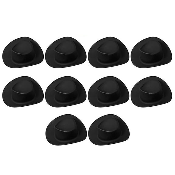 Huanledash 10Pcs Party Decor Hats Mini Novelty DIY Creative Western Cowboy Cake Decor Hats Party Supplies