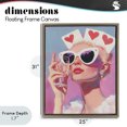 thumbnail image 4 of Stupell Industries Contemporary Queen of Hearts Retro Glam Brown Floating Frame Canvas Art, 25 x 31, by The Prints Vibe, 4 of 8