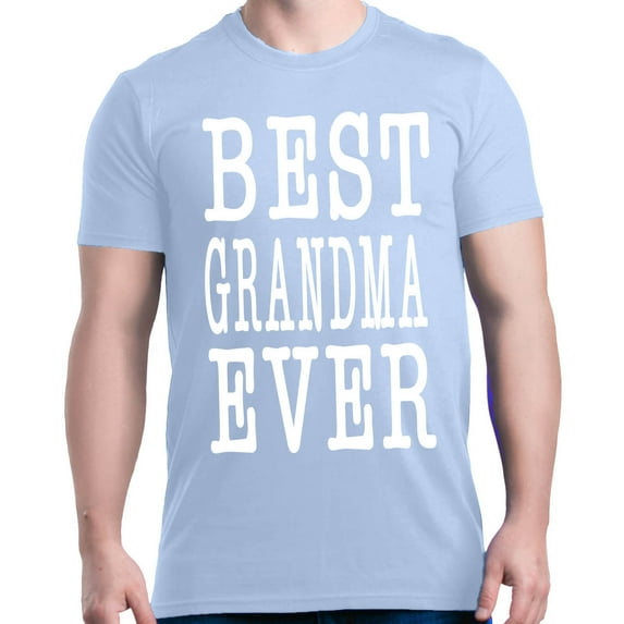 Shop4Ever Men's Best Grandma Ever Grandparent Graphic T-shirt