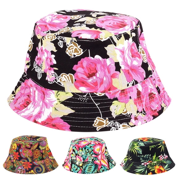 Unisex Small Floral Fisherman Hat Casual Breathable Sun Protection Headwear