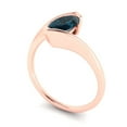 thumbnail image 2 of Solitaire Engagement Ring for Women - 2ct Natural London Blue Topaz in 18K Rose Gold Promise Ring, 2 of 6