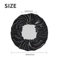 thumbnail image 5 of Yiaed Abstract Black And White Waves Print Reusable Shower Cap & Bath Cap & Lined, Oversized Waterproof Shower Caps Designed for all Hair Lengths, 5 of 7