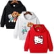 thumbnail image 2 of Ropa de primavera para niños y niñas, sudaderas con capucha y sudaderas de manga larga, Tops con capucha, ropa deportiva de Hello Kitty para niñas de 1 a 8 años, 2024, 2 of 5