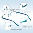 thumbnail image 3 of Gafas de lectura bifocales DEHOTRE para mujer con borde metálico, paquete de 2 unidades, 3 of 6