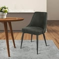 thumbnail image 6 of Glom 21 Inch Dining Chair Set of 2 Gray Upholstery Tufted Backrest - Saltoro Sherpi, 6 of 6