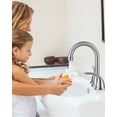 thumbnail image 4 of Wowow 3 Hole Widespread Bathroom Sink Faucet in Brushed Nickel,Fit for 6 inch and 8 inch Sink with Pop UP Drain, 4 of 7