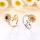 thumbnail image 4 of Anillo Giratorio Antiestrés Con Patrón De Flores Para Mujer, Anillo Ajustable Para Dedo, Anillo Giratorio De Flor Solar, Regalo Para Mamá Y Novia Yuarrent AP006780-01, 4 of 6
