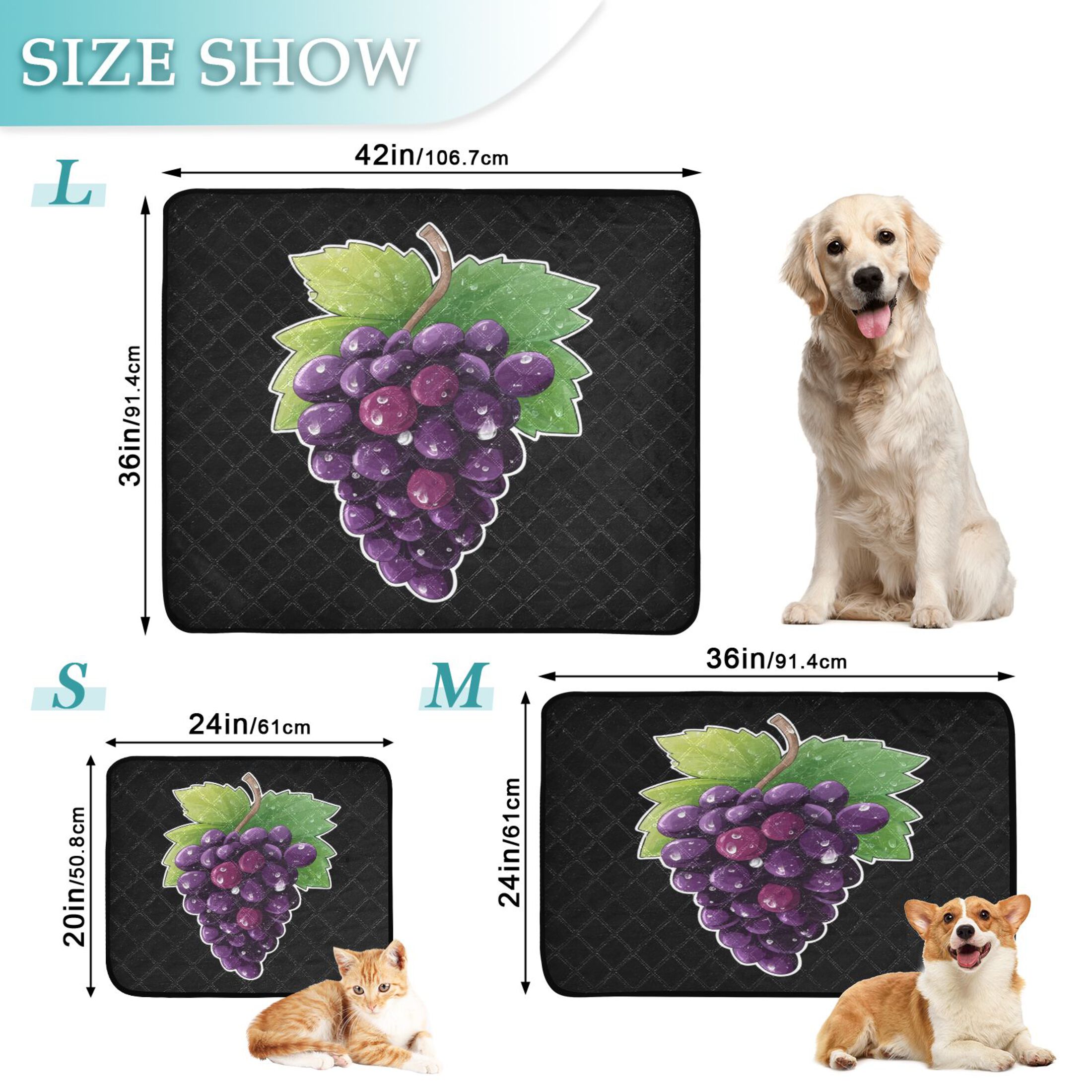 IAUYY Washable Pee Pads for Dogs Smallx3 Absorbent and Leak-Proof Non-Slip Reusable Puppy Pee Pads for Dogs Applicable to Playpen Potty Crate Smooth Purplish Red