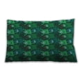 thumbnail image 1 of Ahgly Company Patterned Outdoor Rectangular Deep Teal Green Lumbar Throw Pillow, 13 inch by 19 inch, 1 of 5