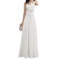 thumbnail image 1 of CAROOTU Robe Blanche Demoiselle d'Honneur Été Fée Tempérament Longue Section Fine Sœur Groupe Robe de Soirée Jupe Femme, 1 of 7