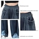 thumbnail image 5 of Pantalones Rectos, Pantalones De Trabajo De Pierna Ancha De Terciopelo Reflectante Con Cordón Para Mujer Rayas Suaves Con Bolsillos Para La Vida Diaria Para Viajes, 5 of 6