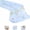 Blue, variant on 8pc-Elegant Sheer Mesh Table Runner with Delicate Floral Embroidery, Mint Green, Soft Drape, Home and Party Decoration