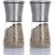 thumbnail image 1 of 2Pcs de Molinillo Manual de Sal y Pimienta, Moledor de Especias de Acero Inoxidable y Vidrio con Rudeza Ajustable para Pimienta, Especias o Sal Marina Negra y Otras, 1 of 4