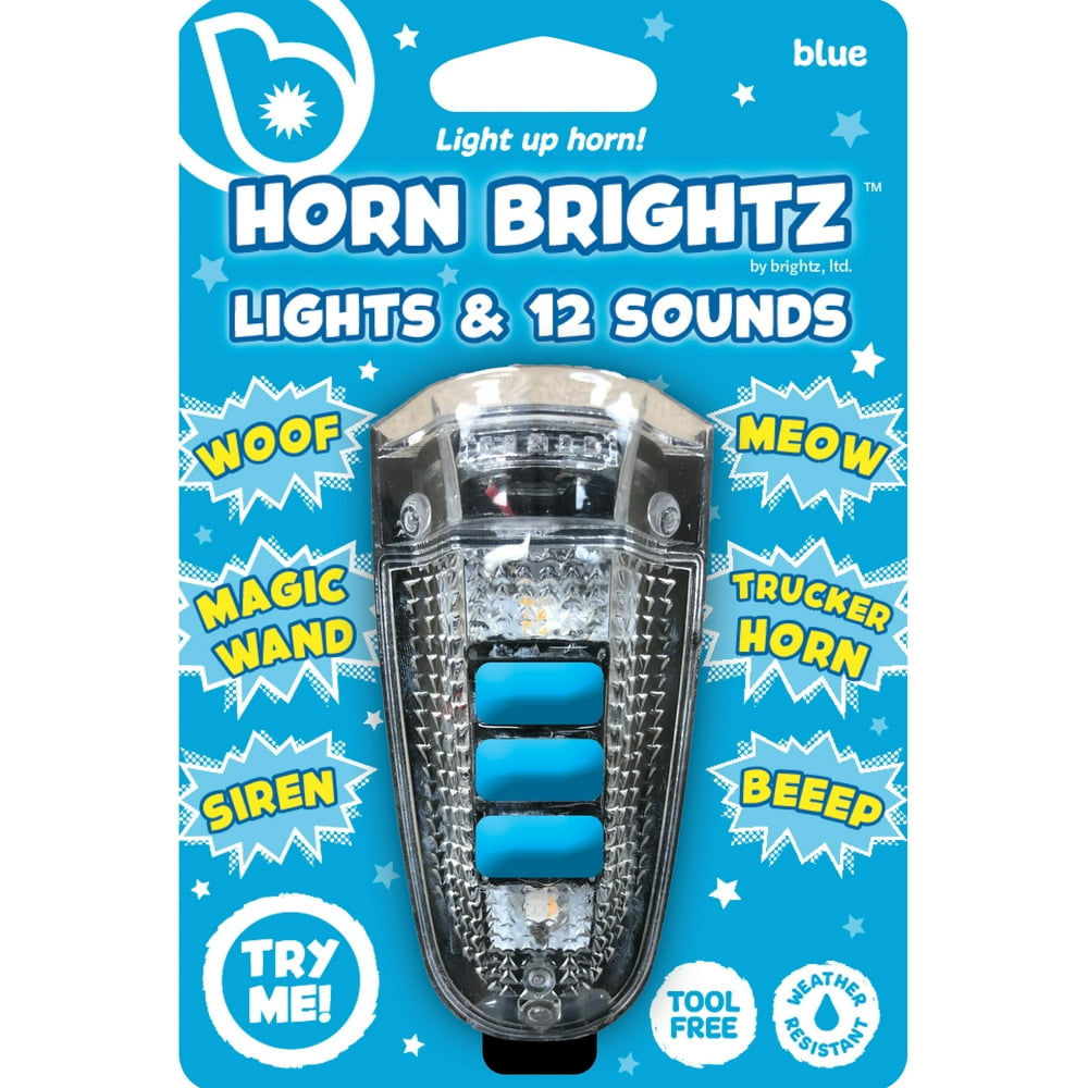 Brightz Blue Bicycle Horn with Color Morphing LEDs, Hornbrightz