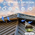 thumbnail image 5 of Domi Outdoor Living 10'x12'Hardtop Gazebo,Aluminum Frame Canopy with Galvanized Steel Double Roof,Permanent Outdoor Metal Pavilion with Curtains & Netting for Patio,Backyard & Lawn,Brown, 5 of 9