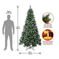 thumbnail image 3 of National Tree Company Artificial Christmas Tree, Green, Cullen Pine, Flocked, Red Berries, Pine Cones, Includes Stand, 7.5 Feet, 3 of 5