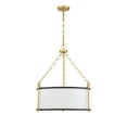 thumbnail image 2 of Savoy House 7-1920-3-261 Kian 3-Light Pendant in Matte Black with True Gold, 2 of 6
