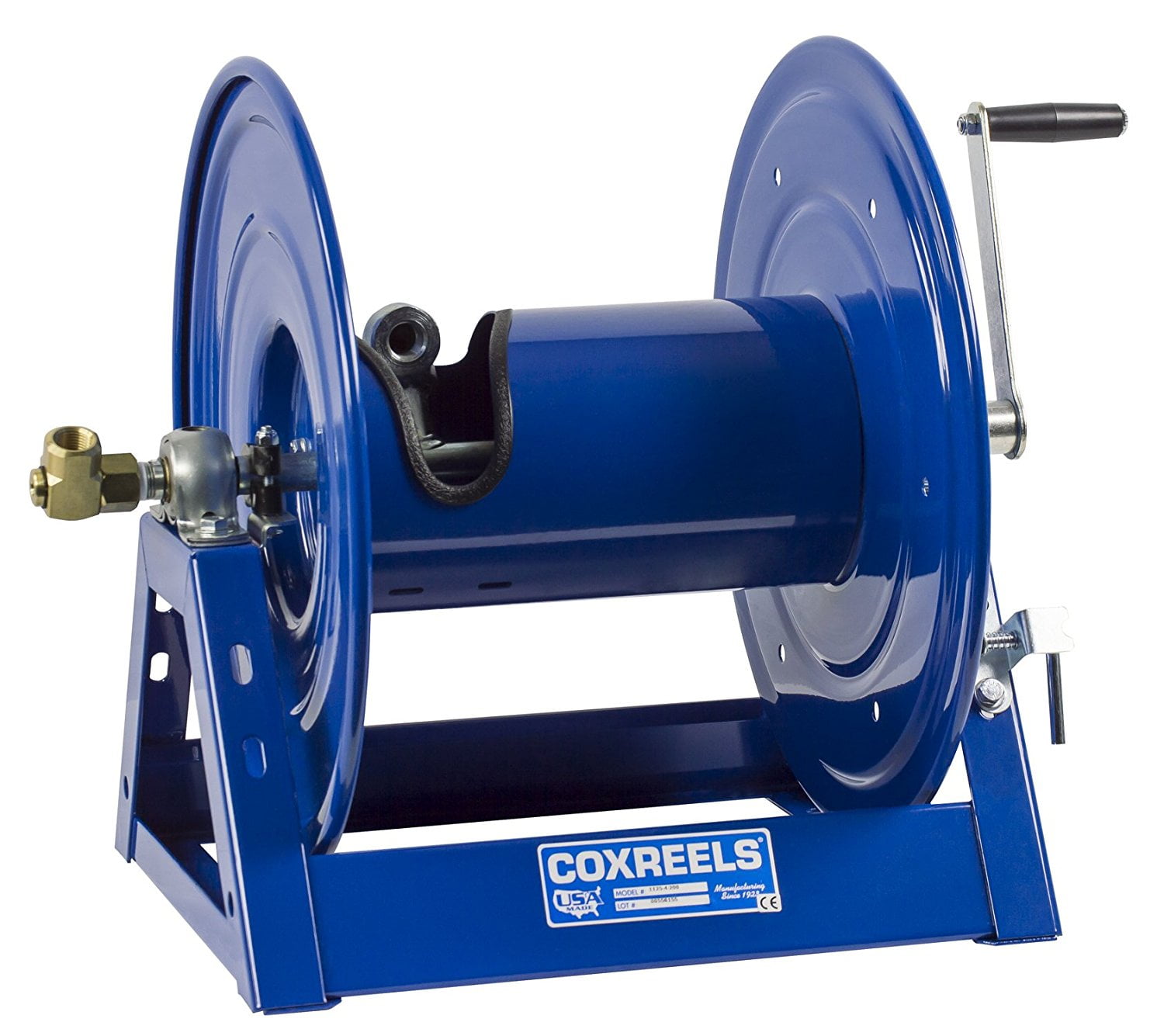 Coxreels 1125-4-325 Steel Hand Crank Hose Reel, 1 2" Hose I.D., 325' Hose Capacity,... by
