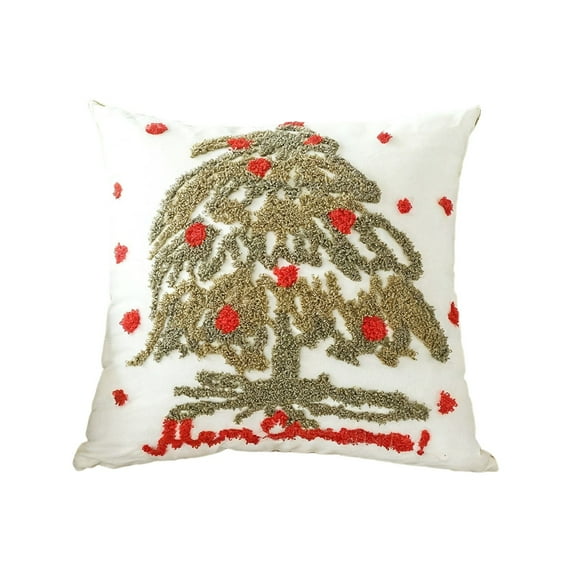 FastXmas Christmas Pillow Covers 18x18 Inch Pillow Covers Xmas Decorations Merry Christmas Pillows Winter Holiday Farmhouse Seasonal Throw Case Decor for Sofa Couch