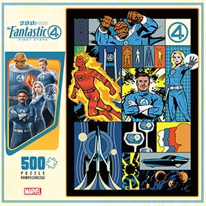 Buffalo Games Marvel The Fantastic Four 500-Piece Interlocking Jigsaw Puzzle for Adults Ages 14-99 Years