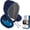 Blue, variant on Sealy Infused-Gel Hooded Memory Foam Travel Pillow, Black