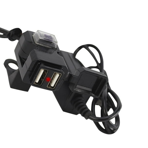 Acheter 12-24V étanche double USB téléphone moto guidon chargeur prise +  interrupteur + supports