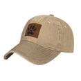 thumbnail image 2 of DouZhe Adjustable Washed Cotton Baseball Cap - Wolf Paw Claws Print Track Prints Vintage Dad Hat Unisex Sports Caps (Yellow), 2 of 7