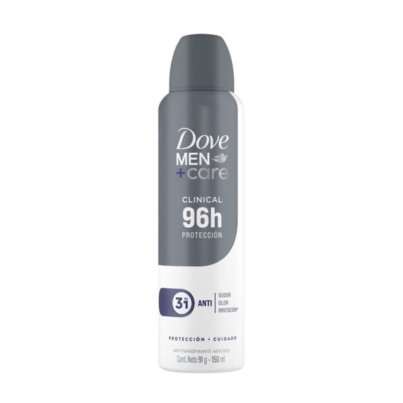 Antitranspirante Dove Men+Care clinical expert cuidado total en aerosol para caballero 150 ml