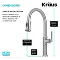 thumbnail image 5 of KRAUS Allyn Traditional Industrial Pull-Down Single Handle Kitchen Faucet in Spot-Free Stainless Steel, 5 of 7