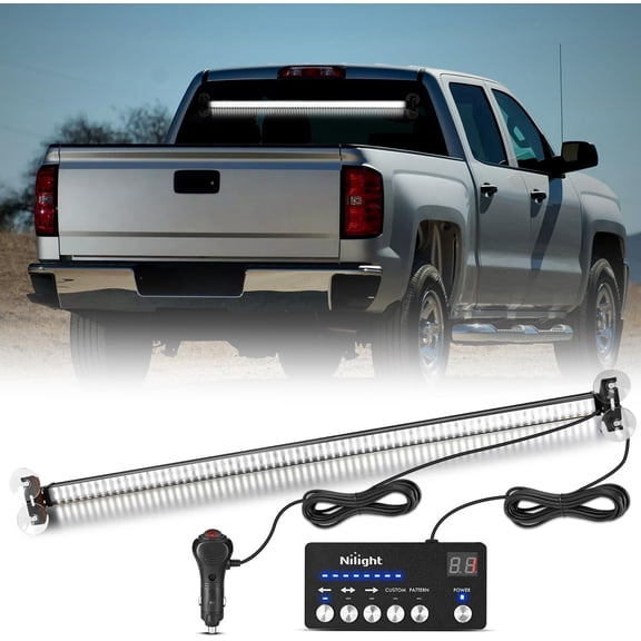 Nilight 144LED Vehicle Safety Light Bar with Controller, Multiple Lighting Modes for Off-Road & Work Vehicles