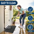 thumbnail image 6 of Buganda Door Mat Outside, Non Slip Rubber Doormat, Low Profile Dirt Trapper Welcome Mat, Heavy Duty Entrance Mat, 29.5"x17", Black, 6 of 7