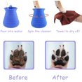 thumbnail image 2 of Limpiador de patas de perro con toalla, limpiador de patas de perro, cepillo de aseo para mascotas con función de masaje, taza limpiadora de patas de perro, limpiador de patas de perro morado, 2 of 5