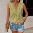 thumbnail image 5 of Admvng Womens Tank Top Crochet Lace Trim V Neck Sleeveless Eyelet Blouse Casual Summer Boho Camisole, 5 of 9