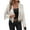 Beige, variant on Women's Faux Suede Leather Tassel Jackets with Lining Cropped Fringe Coats Fall Fashion Must Haves