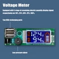 thumbnail image 4 of Medidor de voltaje Irfora Medidor de energía de voltaje de pantalla LCD grande Monitor de cantidad eléctrica con interfaz USB para probar batería de litio de 12,6 V 3S Irfora Medidor de voltaje, 4 of 6