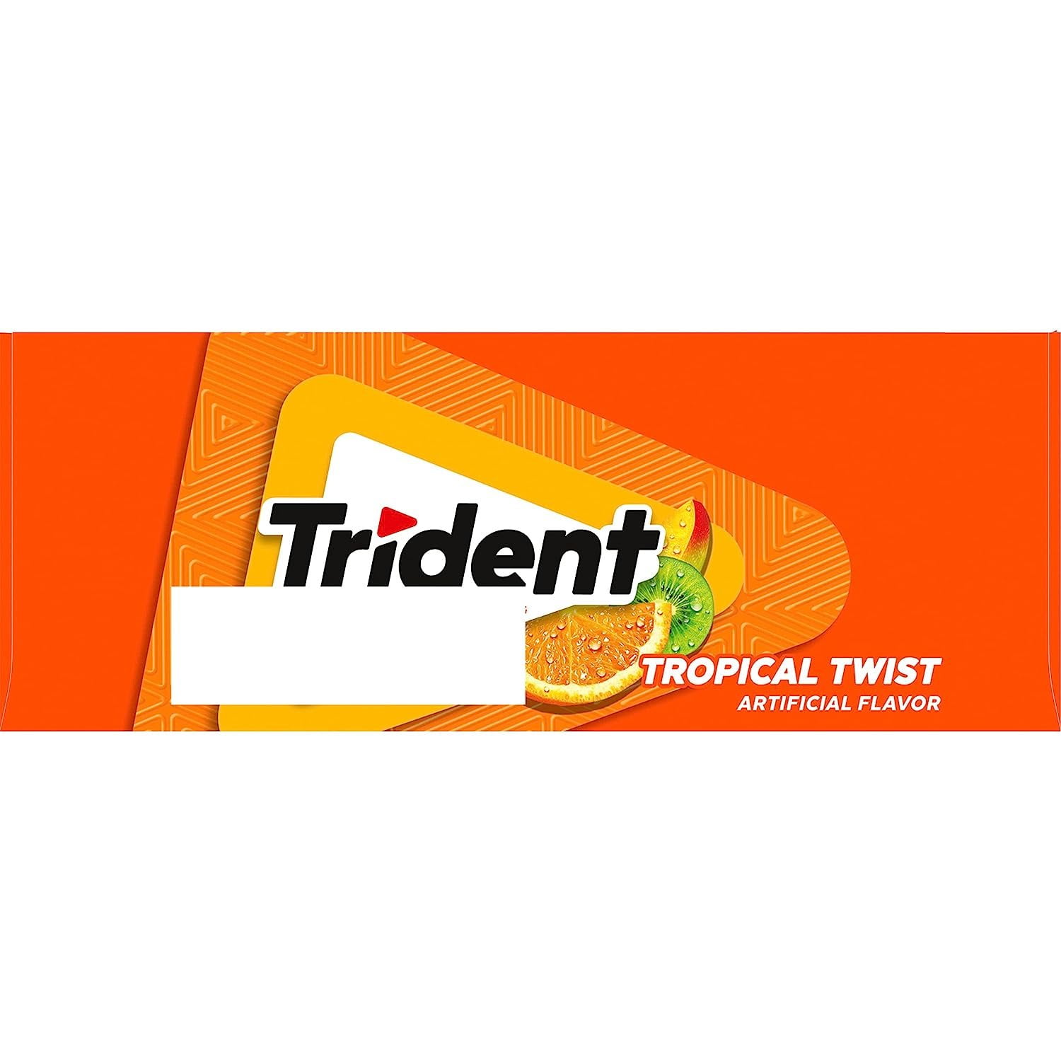 Trident Tropical Twist Sugar Free Gum, 6 Pocket Packs of 28 Pieces 168 Total Pieces