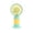 Green, variant on Portable Macaron Mini Fan, 3 Speed ​​Settings, USB Rechargeable, Suitable for Outdoor Sports Travel andDaily Use (Little Flower/Yellow)