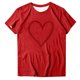 thumbnail image 4 of Tejiojio Women's Plus Size T-shirt Valentine's Day Heart Print Round Neck Short Sleeve Tops Spring Summer XL-5XL, 4 of 4