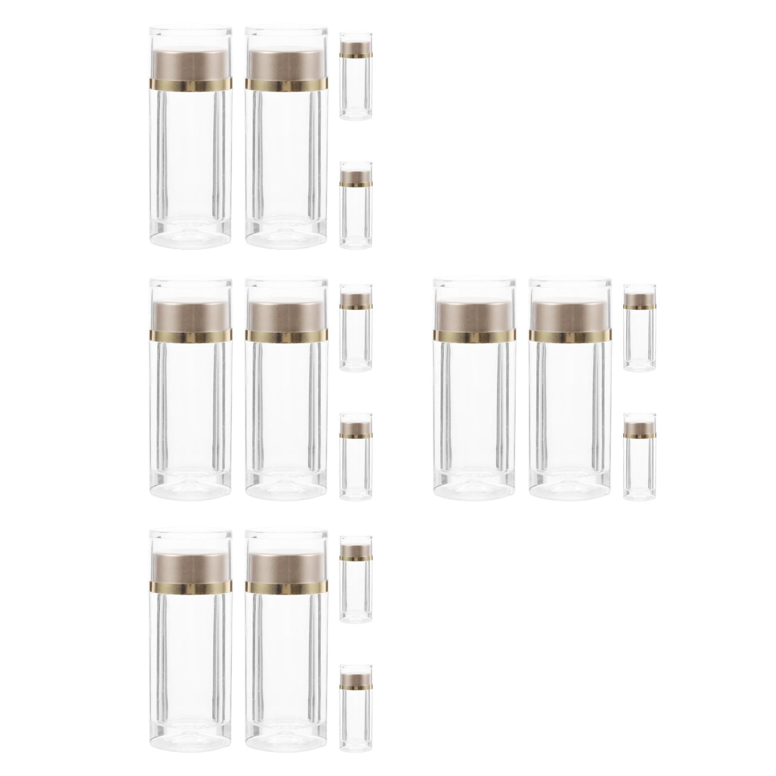 Raindrops 16 pcs Mini Double Layer Cap Plastic Bottles Travel Sample Dispensers Liquid Dispenser Bottles for Oil Creams and Cosmetics