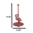 thumbnail image 3 of Cast Iron Tropical Birds of Paradise Pink Flamingo Kitchen Paper Towel Holder, 3 of 9