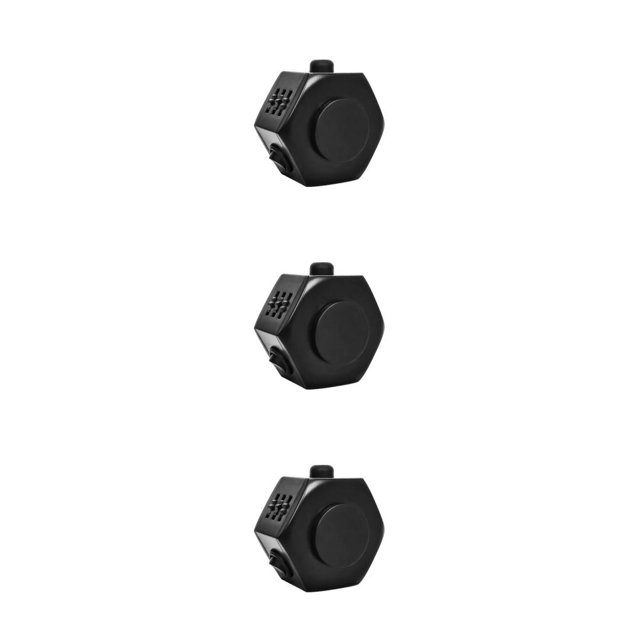 Bewildely Cubo mágico ABS Color sólido Hexagonal Ligero 7 en 1 Niños adultos Estudiante Escuela Antiestrés Juguete Negro Type1 NO1