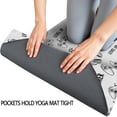 thumbnail image 3 of Black White Games Text White Pattern Hot Yoga Mat Towel Non Slip for Hot Yoga - Quick-Drying Yoga Mat Cover with 4 Corner Pockets with Travel Bag - Hot Yoga Towel Non Slip 70"x26", 3 of 6