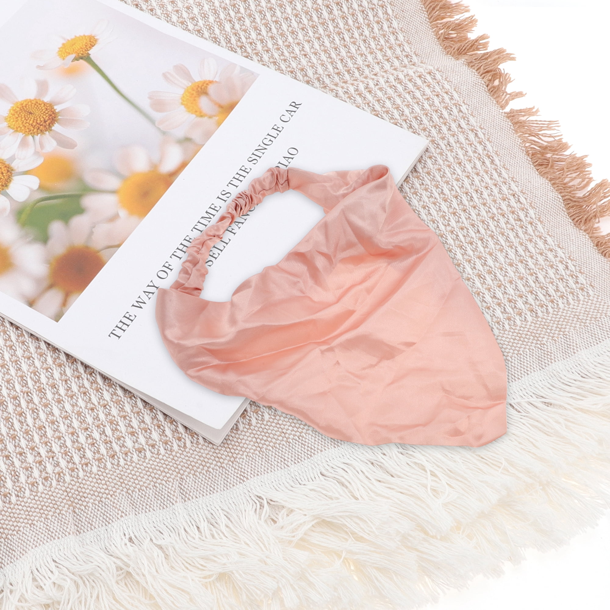 Unique Bargains 1pc Fashion Satin Headwrap for Everyday Use Champagne
